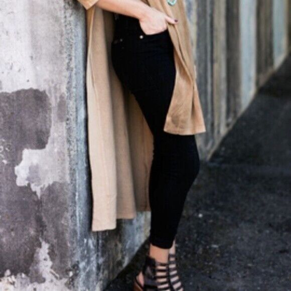 7 For All Mankind The Ankle Skinny Jeans in Black Sand Broken Twill Size 27 - Picture 1 of 16